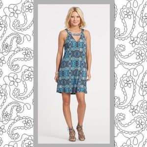 Evereve / Maribel Print Vneck Cutout Halter Mini Dress NWT S